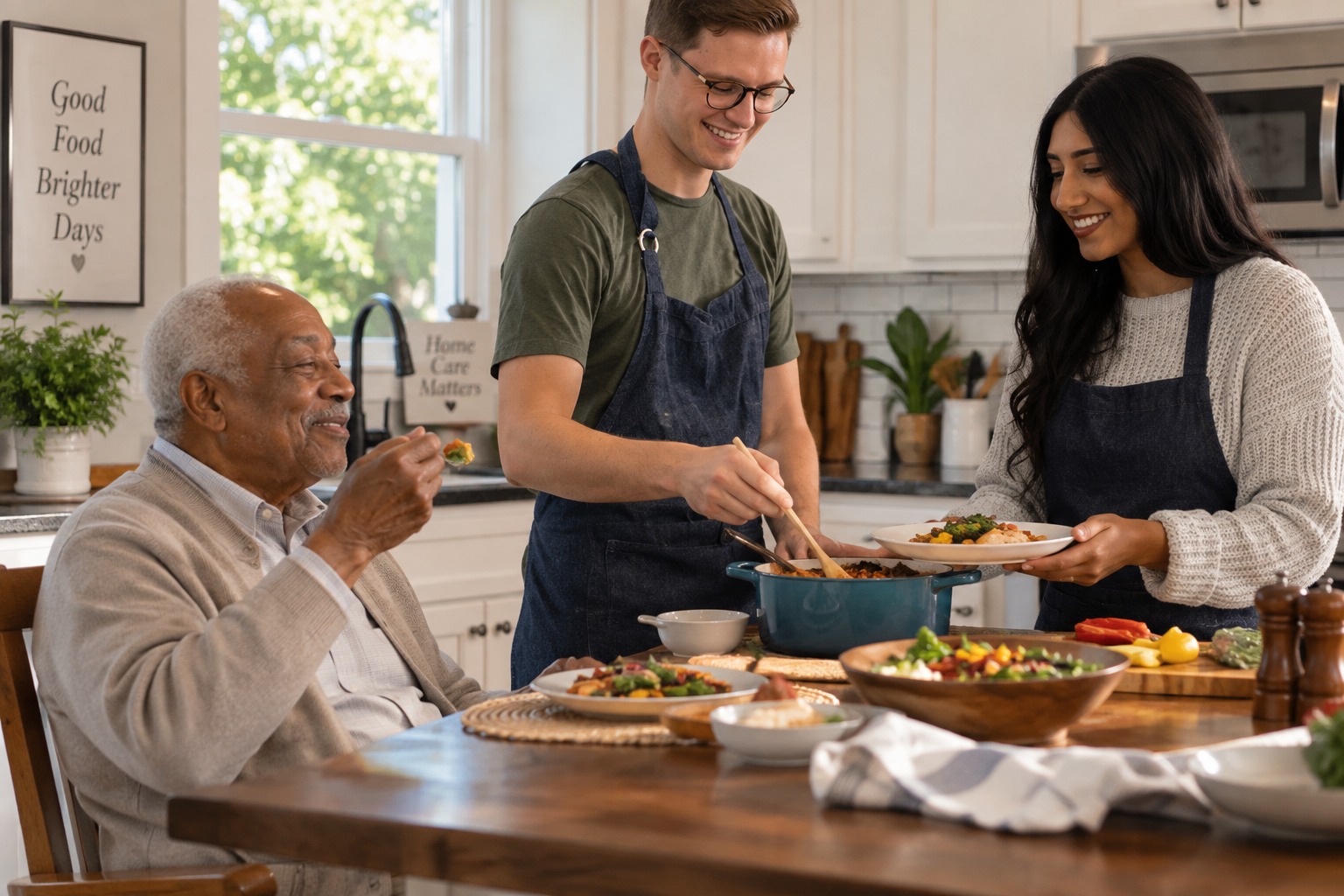 Home-cooked meal preparation